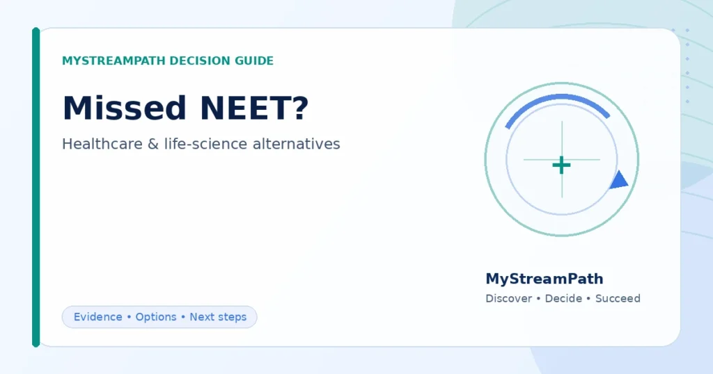 Missed NEET? Healthcare and Life-Science Alternatives — MyStreamPath decision guide for Indian students and parents