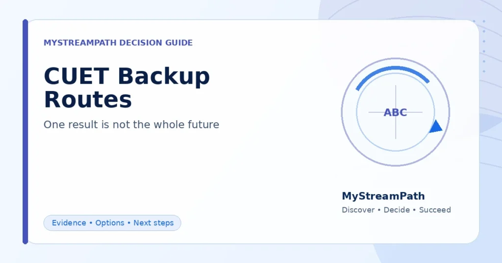 CUET Backup Routes: What to Do When the Target Changes — MyStreamPath decision guide for Indian students and parents