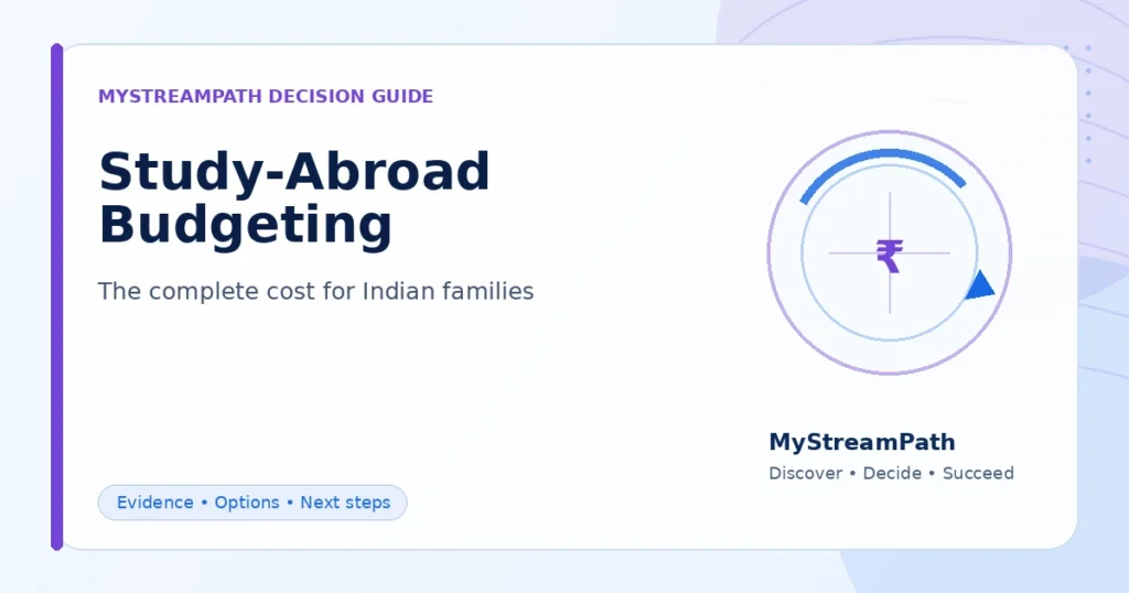 Study-Abroad Budgeting for Indian Families — MyStreamPath decision guide for Indian students and parents